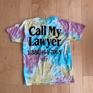 Chinatown Market Tie Dye T-Shirt with Call my Lawyer Logo Size Small